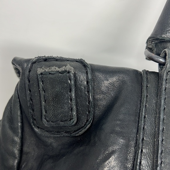 Annette Gortz Large Pandora Leather Shoulder Crossbody Bag Charcoal Black Bag - Picture 4 of 16